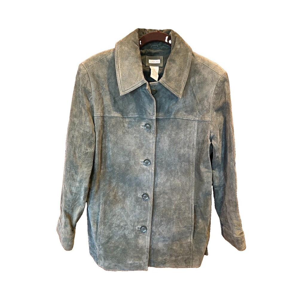 Vintage Cherokee Green Suede Leather Jacket Men’s Women's Unisex Medium